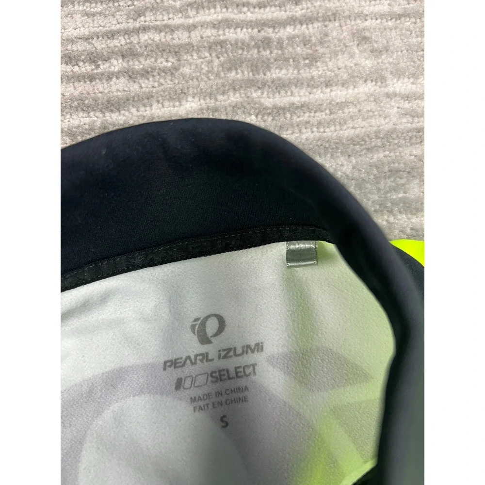 Pearl Izumi Cycling Jacket Mens Small Yellow Black SELECT Thermal Full Zip 28813